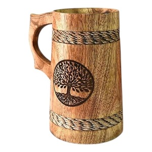 Taza de madera moderna pulida de primera calidad, taza duradera para batidos, té de jugo, uso ligero, ecológico, logotipo personalizable, uso en fiestas - Product Image 1