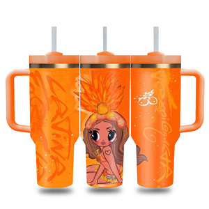 Nouvel arrivage – Faible MOQ – Logo personnalisé – <span class=keywords><strong>Carafe</strong></span> isotherme sous vide 40oz Karol G Designer pour boissons chaudes et froides avec boîte cadeau - Product Image 5