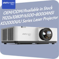 Projecteur laser 4K VIVIBRIGHT KD2000UCST avec luminosité de 8000 Lms, idéal pour la formation en salle, la projection sur scène et les salles de réunion