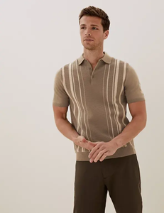 Polo pour homme en gros, style classique simple, col polo, pull polyvalent, tricot - Product Image 6