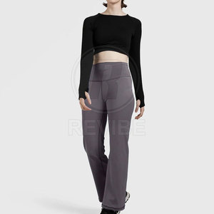 Hot Sale Latest Style Yoga Legging Low MOQ Yoga Wear Women Flare Legging <b>Comfortable</b> Women Flare Legging - Product Image 5