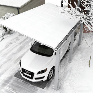 <span class=keywords><strong>Kit</strong></span> de carport moderne <span class=keywords><strong>en</strong></span> aluminium avec toit <span class=keywords><strong>en</strong></span> polycarbonate pour le stationnement extérieur des voitures, taille personnalisable et conception imperméable - Product Image 6