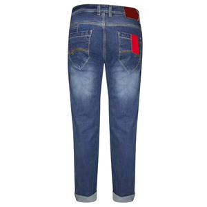 Pantalones vaqueros de hombre personalizados de calidad superior, pantalones ajustados informales rectos con cremallera elástica para verano - Product Image 6