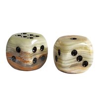 Dés en onyx vert multi-usage de luxe, faits à la main, écologiques, en pierre naturelle polie, robustes, personnalisables, six faces D6 pour jeux de société et RPG