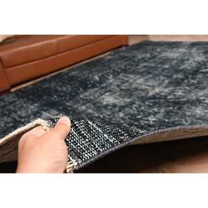 Grand tapis turc de 6,1 x 9,6 pieds, tapis vintage, tapis en laine noir et blanc à motifs floraux - Product Image 5