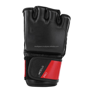 Factory Direct Leather MMA Boxing Gloves Custom Logo Breathable Eco Half Finger Adjustable Wrist <b>Strap</b> Lightweight Gloves - Product Image 2