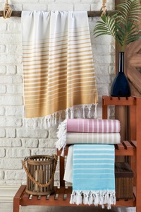 Paradiso Terry-backed <b>Turkish</b> <b>Towel</b> Stripe, 35x70 in - Product Image 2