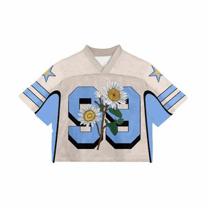 Maillot de football américain de haute qualité avec uniforme respirant à manches courtes avec numéro de nom cousu sur mesure Plus Size Feature - Product Image 1