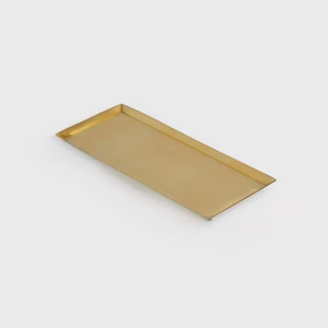 Bandeja rectangular de oro de gran oferta para uso en fiesta de boda de hotel restaurante al mejor precio de la India - Product Image 1