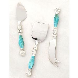 Dernier modèle Set de serveur à fromage en acier inoxydable avec manche en résine Set de couteaux à fromage design Nouveau design moderne - Product Image 5