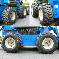 Pengiriman Gratis 300KG 380KG 500KG Mesin Diesel untuk Rumah dan Kebun Sesuai Standar CE EPA Motor Pompa Hidrolik PLC Mini Skid Steer Loader Roda
