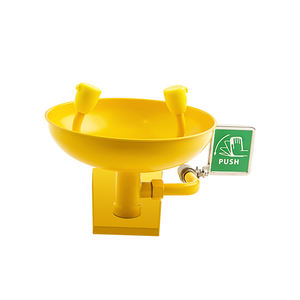 Dispositivo Industrial Amarillo de Limpieza Ocular de Emergencia para Montar en la Pared - Product Image 5