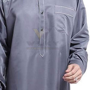 2024 Thobe en ropa islámica Logotipo personalizado Ropa islámica de diferentes colores Túnicas musulmanas - Product Image 6