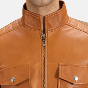 Veste en cuir mate exclusive pour hommes vente en gros design élégant doublure douce confort chaleureux disponible en logo personnalisé et couleur - Product Image 4