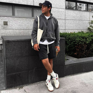 Alta calidad primavera Boxy Zip up Sudadera con capucha lavado ácido chaqueta con capucha pulóver en blanco sudadera con cremallera Fit ropa sudaderas con capucha - Product Image 5