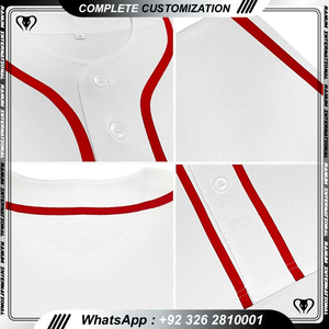 เสื้อเบสบอลคุณภาพสูงพร้อมโลโก้ชื่อและตัวเลือกสีที่กำหนดเอง - Product Image 6
