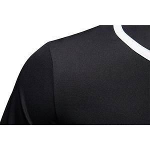 Haute Qualité Polyester À Manches Courtes Baseball Jersey Plein Noir et Blanc À Rayures Respirant Sportswear Uniformes Chemises Plus La Taille - Product Image 3