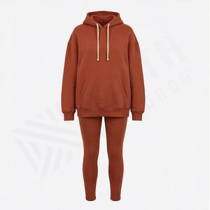 Ensemble de survêtement d'hiver imprimé respirant pour femmes, taille XXL, logo personnalisé, vente en gros, pantalon de survêtement en polaire, style adulte, jogging, gym - Product Image 1