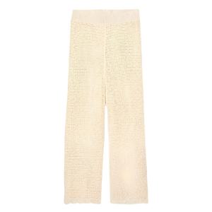 Pantalones Casuales de Pierna Ancha Elegantes y Antiarrugas de Cintura Media de Lona de Alta Calidad para Mujer, 100% Algodón, Pantalones de Oficina - Product Image 1