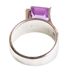 Stylish Designer 925 Sterling Silver <b>Statement</b> <b>Ring</b> With Purple Amethyst Fashion <b>Rings</b> For Stylish Parties Unisex Jewelry - Product Image 3