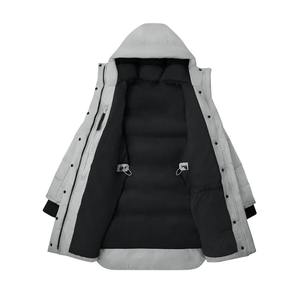 Chaqueta Acolchada Impermeable Larga con Capucha para Mujer, Nueva Moda, Venta Caliente, Chaqueta Cortavientos con Logotipo Personalizado, Abrigo de Invierno para Damas - Product Image 5