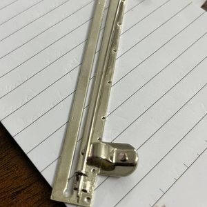 Military Style <b>Metal</b> Bar with Safety <b>Pin</b> Attachment Rectangle Pattern and Bead Decoration - Product Image 2