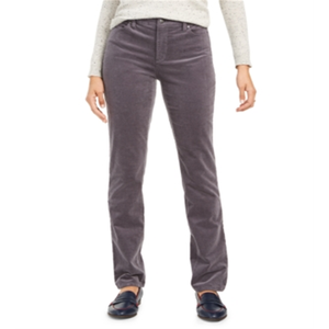 Pantaloni Lexington in Velluto a Coste da Donna Charter Club, a Vita Alta, Taglia 16S, Grigio, Anti-Piega, Traspiranti, Leggeri ed Elastici - Product Image 1