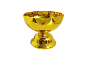 Bol de piédestal festonné en laiton antique fait à la main/centres de table bol de piédestal de finition antique sur une base ronde pour les fruits - Product Image 6