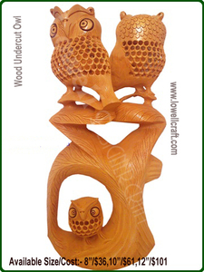Indian Hand-Carved Wooden Owl Traditional Artisan Owl Figurine with Intricate Detailing Natural <b>Wood</b> <b>Sculpture</b> for Home Decor - Product Image 5