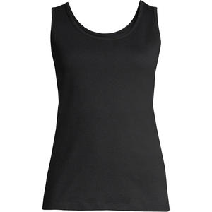 Camiseta sin mangas informal para mujer, cuello redondo, sin mangas, color sólido, tacto suave, elástica, top de verano para hacer ejercicio y uso diario - Product Image 3