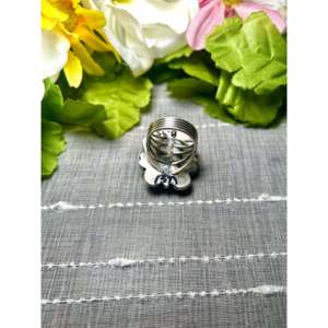 Anillo de Acero Inoxidable a la Moda de Randy Boyd Royston con Turquesa y Bisel de Plata de Ley, Talla 8.75, Regalo - Product Image 4