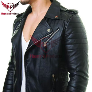 New Arrival: Custom Windproof Casual Black Riding Biker Motorcycle Men <b>Leather</b> <b>Jackets</b> - Stylish Fashion <b>Genuine</b> <b>Leather</b> <b>Jackets</b> - Product Image 5