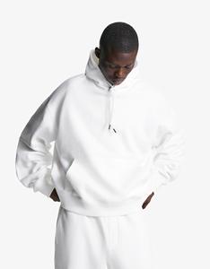 Sweat à capuche écologique d'hiver de haute qualité pour hommes sur mesure pour pull de couleur blanche avec poche 100% sweat à capuche en molleton de coton - Product Image 1