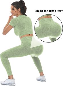 Nueva ropa deportiva personalizada Conjunto de yoga para mujer Entrenamiento de gimnasio Sin costuras Precio barato Conjuntos de yoga para mujer - Product Image 5