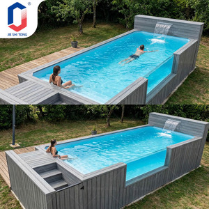 Custom Luxury Above Ground Fiberglass Swimming <b>Pool</b> with Clear Acrylic Window Prefabricated FRP Outdoor <b>Pool</b> - Product Image 3