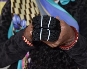 Extensiones de cabello humano virgen natural sin procesar Cutícula cruda alineada Color sedoso Onda ondulada Afro Templo vietnamita Cabello humano - Product Image 5