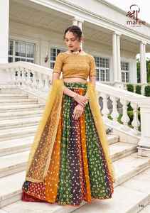 Último diseñador Heavy Faux Georgette bordado secuencia hilo trabajo Lehenga Choli por Fab Zone - Product Image 3