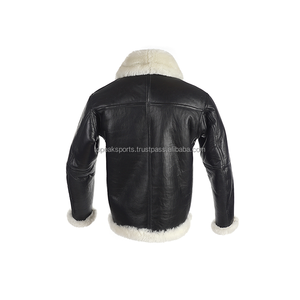 2026 OEM Latest Design Black Original Sheepskin Leather <b>Jackets</b> For Men's 100%High Quality Low Moq Winter Fashion <b>Heated</b> <b>Jackets</b> - Product Image 6