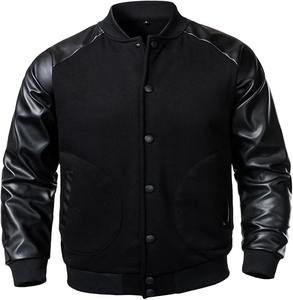 Fantástico proveedor de chaqueta de béisbol de lona deportiva que proporciona chaquetas universitarias con estilo Servicios OEM ODM Compradores internacionales de MOQ bajo - Product Image 1