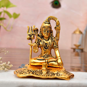 รูปปั้นพระศิวะชุบทอง งานศิลปะแฟชั่นสุดหรู สำหรับตกแต่งทางศาสนาและใช้ในพิธีกรรมพุทธ - Product Image 2