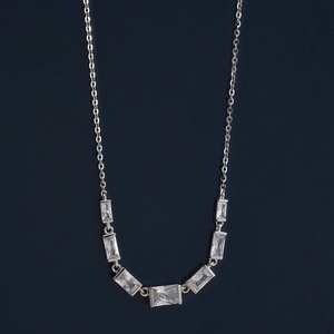 18K Gold Plated 92.5 <b>Silver</b> Necklace Geometric Bezel Setting Religious Pearl <b>Snake</b> <b>Chain</b> 14K Gold 18K Gold Inlay Beads Type - Product Image 1