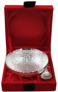 Ensemble de bols en argent plaqué cadeau de mariage indien bols décoratifs ensemble de bols en argent allemand cadeaux de Noël cadeau de mariage, retour Gi - Product Image 3
