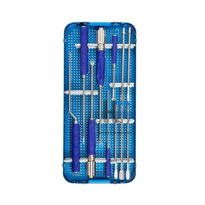 Kits de instrumentos espinales de Neurocirugía ortopédica Instrumentos quirúrgicos de base estándar de potencia manual para sistema espinal Hecho de acero - Product Image 1