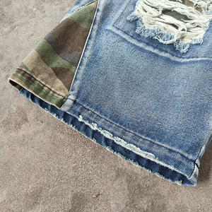 Overol de Mezclilla Desgastada con Logotipo Personalizado Bordado de Alta Calidad OEM, 100% Algodón, con Cordón Ajustable, Formal para Hombre - Product Image 3