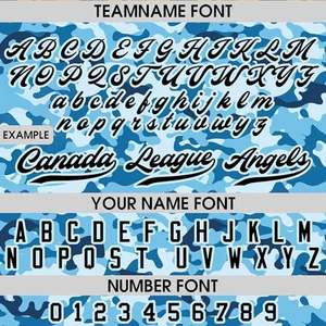 Camiseta de béisbol de camuflaje personalizada: nombre, nombre y número de equipo personalizado, camisa con botones de camuflaje para hombres, mujeres y jóvenes - Product Image 5