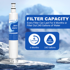 Filtre à eau pour réfrigérateur domestique en plastique à charbon actif RW16/4396701 – Pièce de rechange - Product Image 4