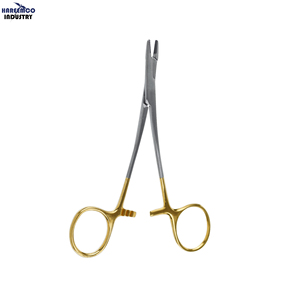 Porte-aiguilles chirurgical Olson Hegar de marque personnalisée TC (carbure de tungstène) 12CM - Droit Manuel Classe I Garantie 1 an CE ISO - Product Image 1