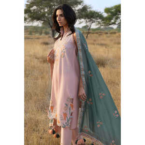 Conjunto de Traje de 3 Piezas Bordado para Mujer con Dupatta de Algodón Bordado PM-62057 - Product Image 3