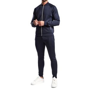 Logo personnalisé Nouveaux Design pour Hommes Survêtement à Fermeture Éclair Personnalisé Ensemble de Survêtement Vente en Gros Veste et Jogging Slim Fit Survêtements Ensemble de 2 Pièces - Product Image 1
