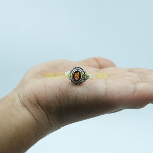 Bague vintage en argent sterling 925 pur, faite à la main, avec pierre précieuse ovale en grenat taillée, pour femme, petite amie, cadeau de Noël, cadeau d'anniversaire - Product Image 5